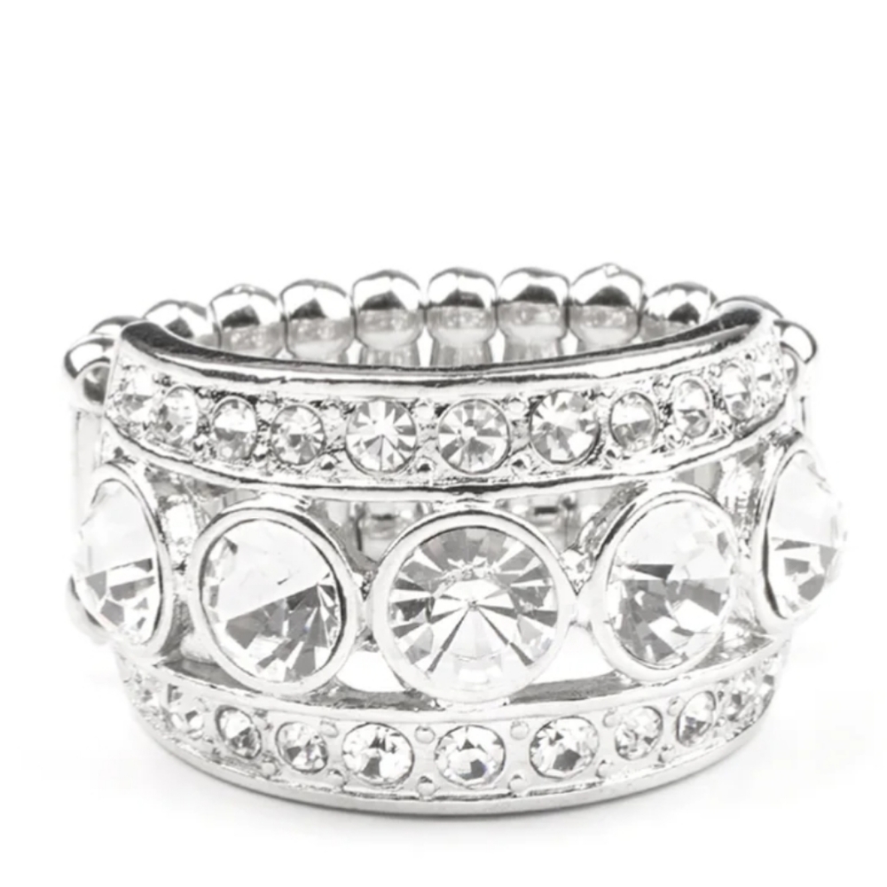 Princess Pedigree White Ring Rhinestone Fashion Jewelry